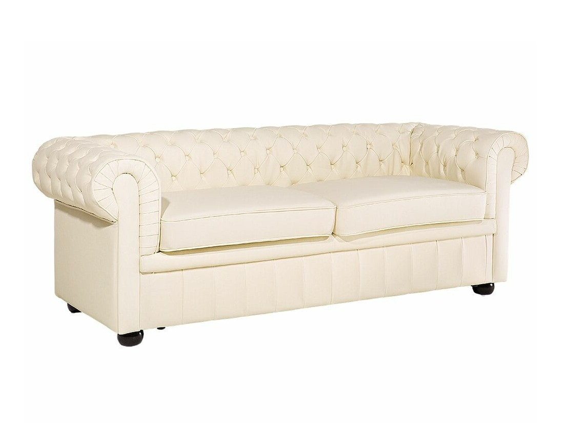 Chesterfield-sófi Berwyn 832 (Rjómalitur)