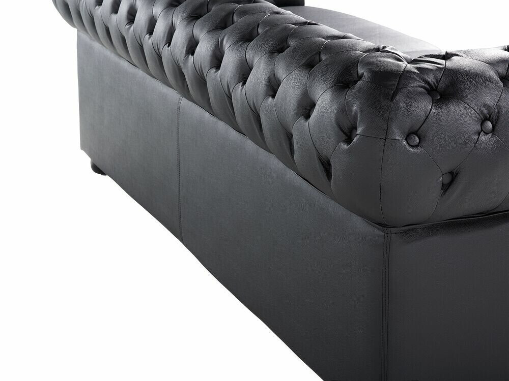 Chesterfield-sófi Berwyn 832 (Svartur)