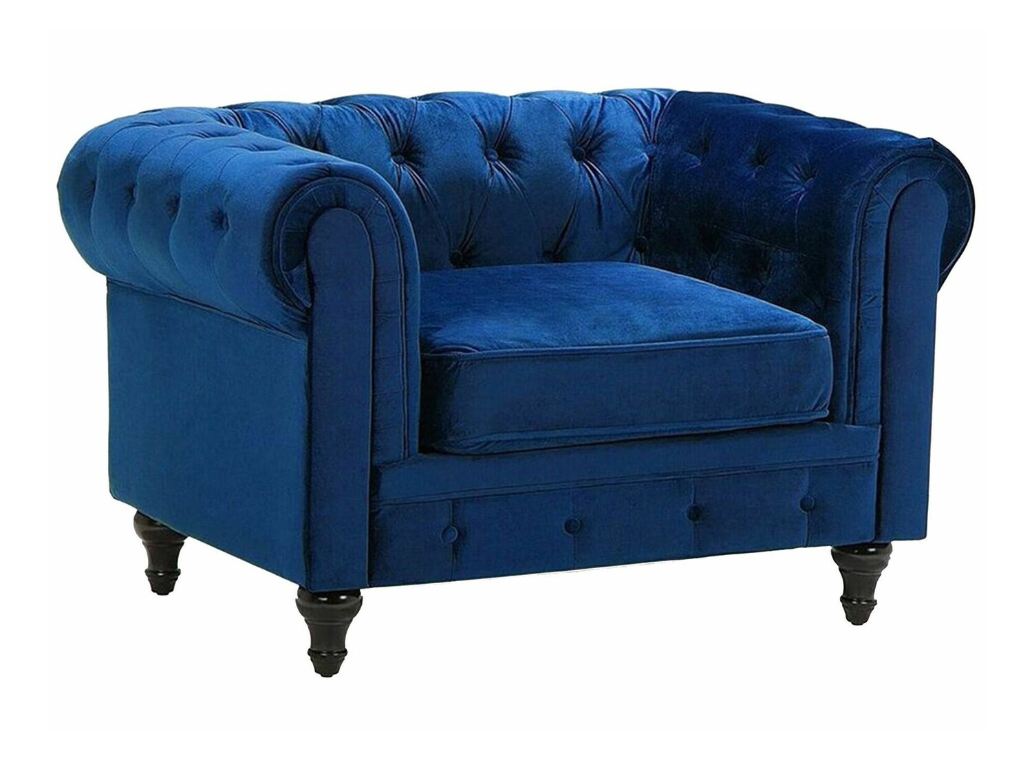 Chesterfield-hægindastóll Cirdoro 102 (Blár)