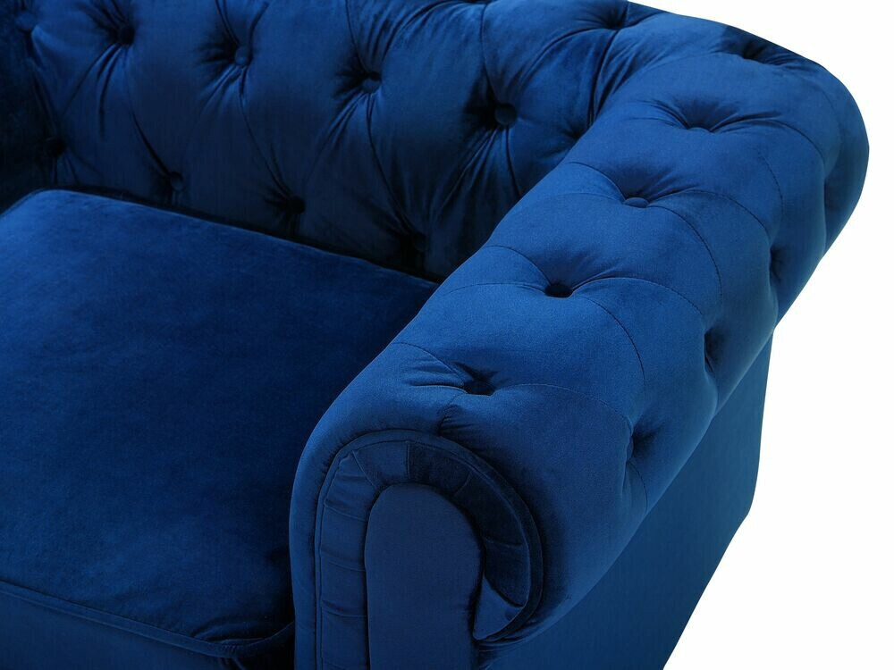 Chesterfield-hægindastóll Cirdoro 102 (Blár)