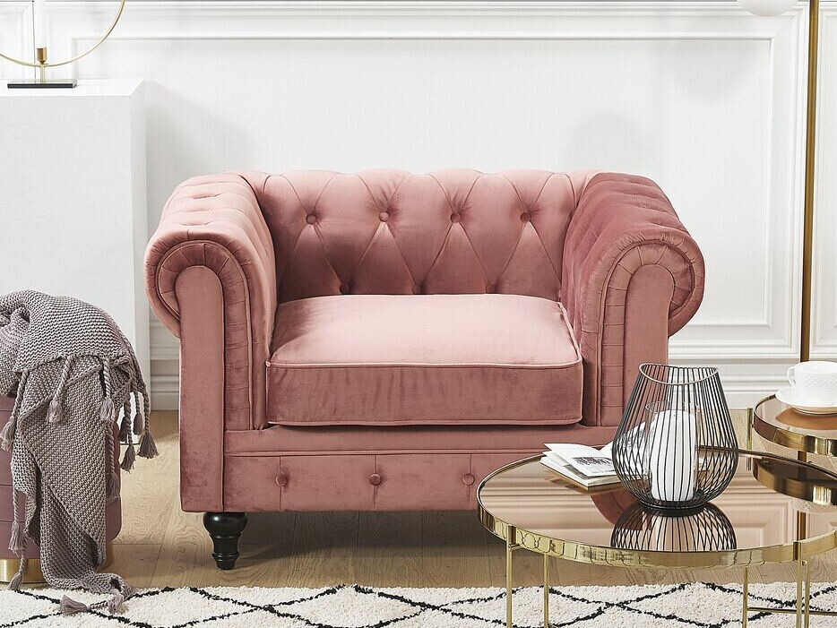 Chesterfield-hægindastóll Cirdoro 102 (Bleikur)