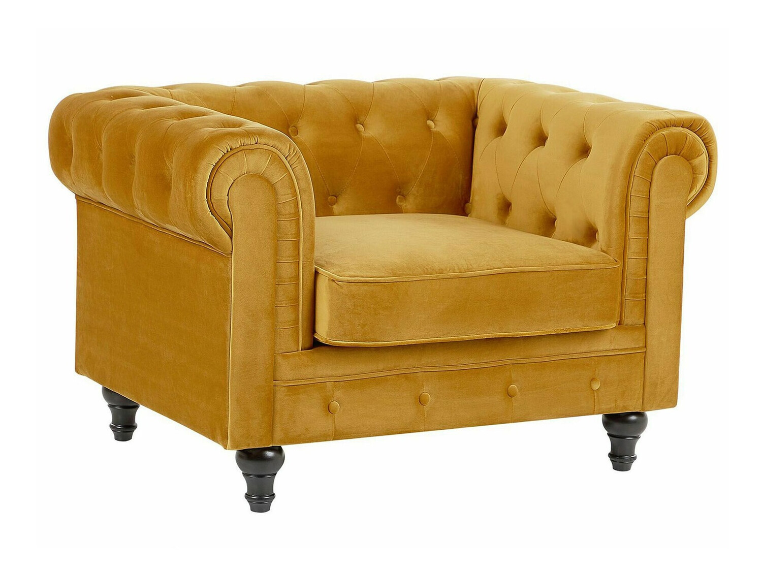 Chesterfield-hægindastóll Cirdoro 102 (Gulur)