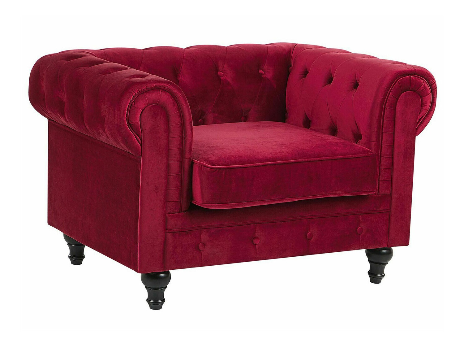 Chesterfield-hægindastóll Cirdoro 102 (Rauður)