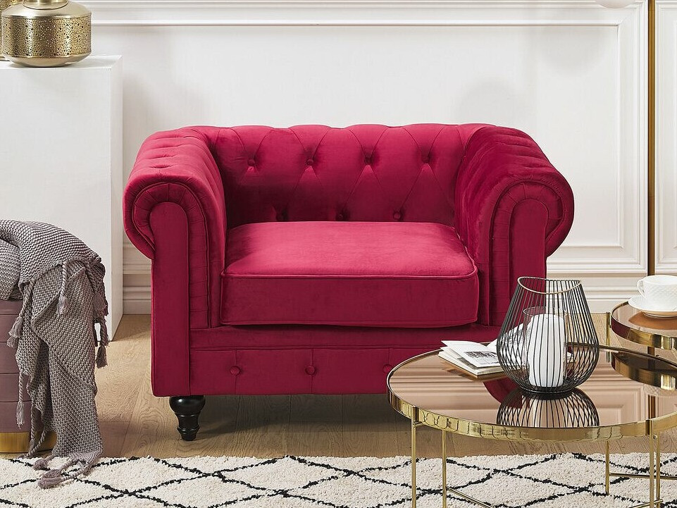 Chesterfield-hægindastóll Cirdoro 102 (Rauður)