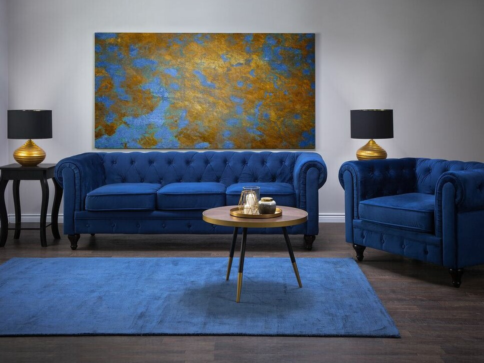 Chesterfield-sófi Cirdoro 101 (Blár)
