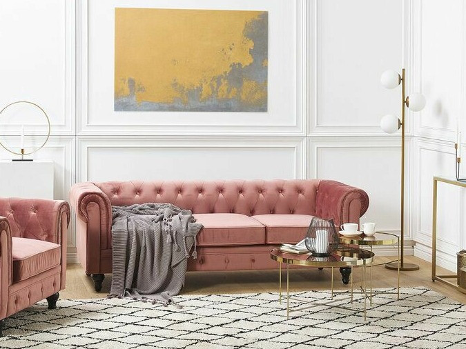 Chesterfield-sófi Cirdoro 101 (Fjólublár)
