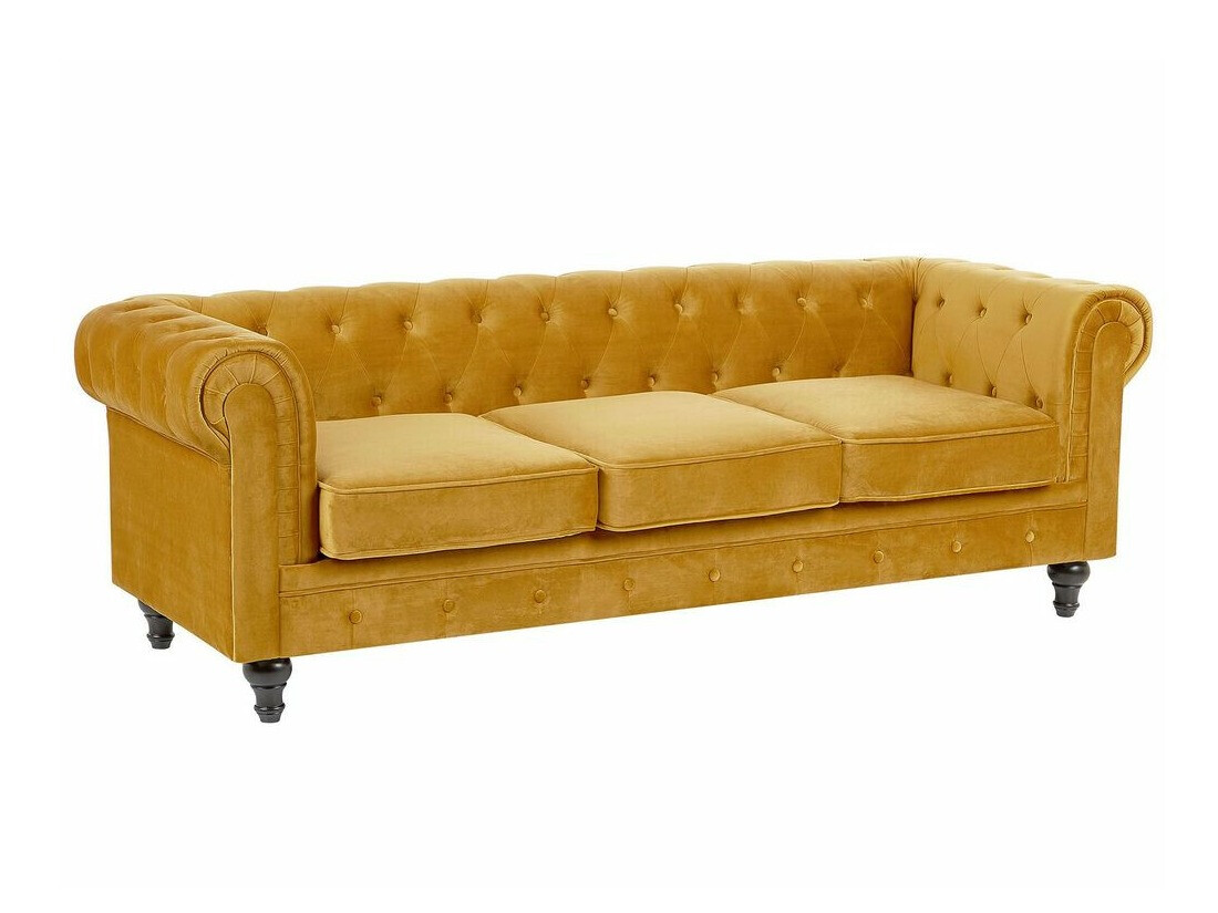 Chesterfield-sófi Cirdoro 101 (Gulur)