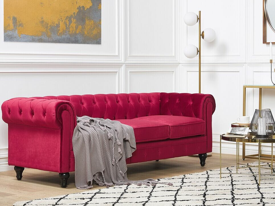 Chesterfield-sófi Cirdoro 101 (Rauður)