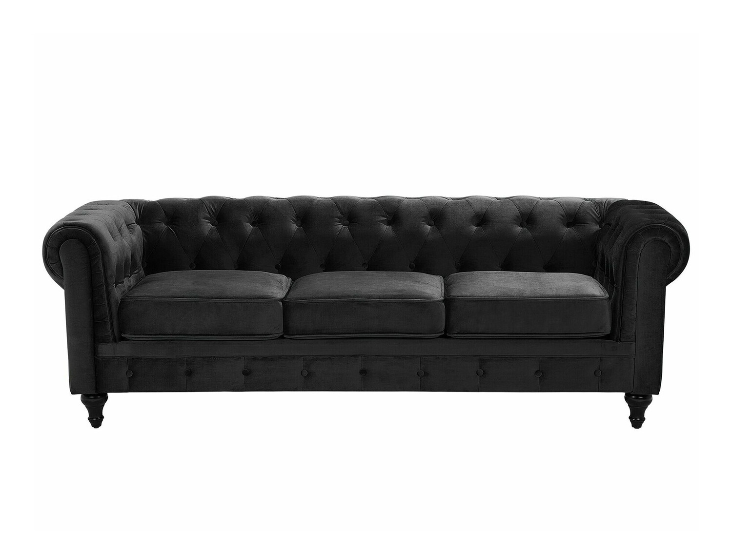 Chesterfield-sófi Cirdoro 101 (Svartur)