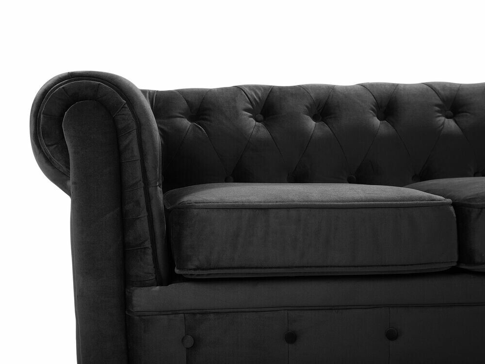 Chesterfield-sófi Cirdoro 101 (Svartur)