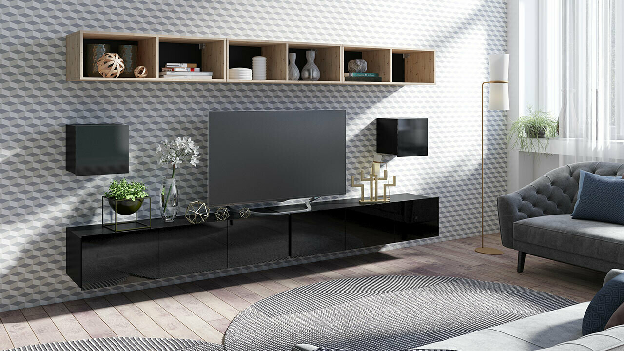 Stofusett Remus XXXIII (Svartur + Svart háglans + Artisan-eik)