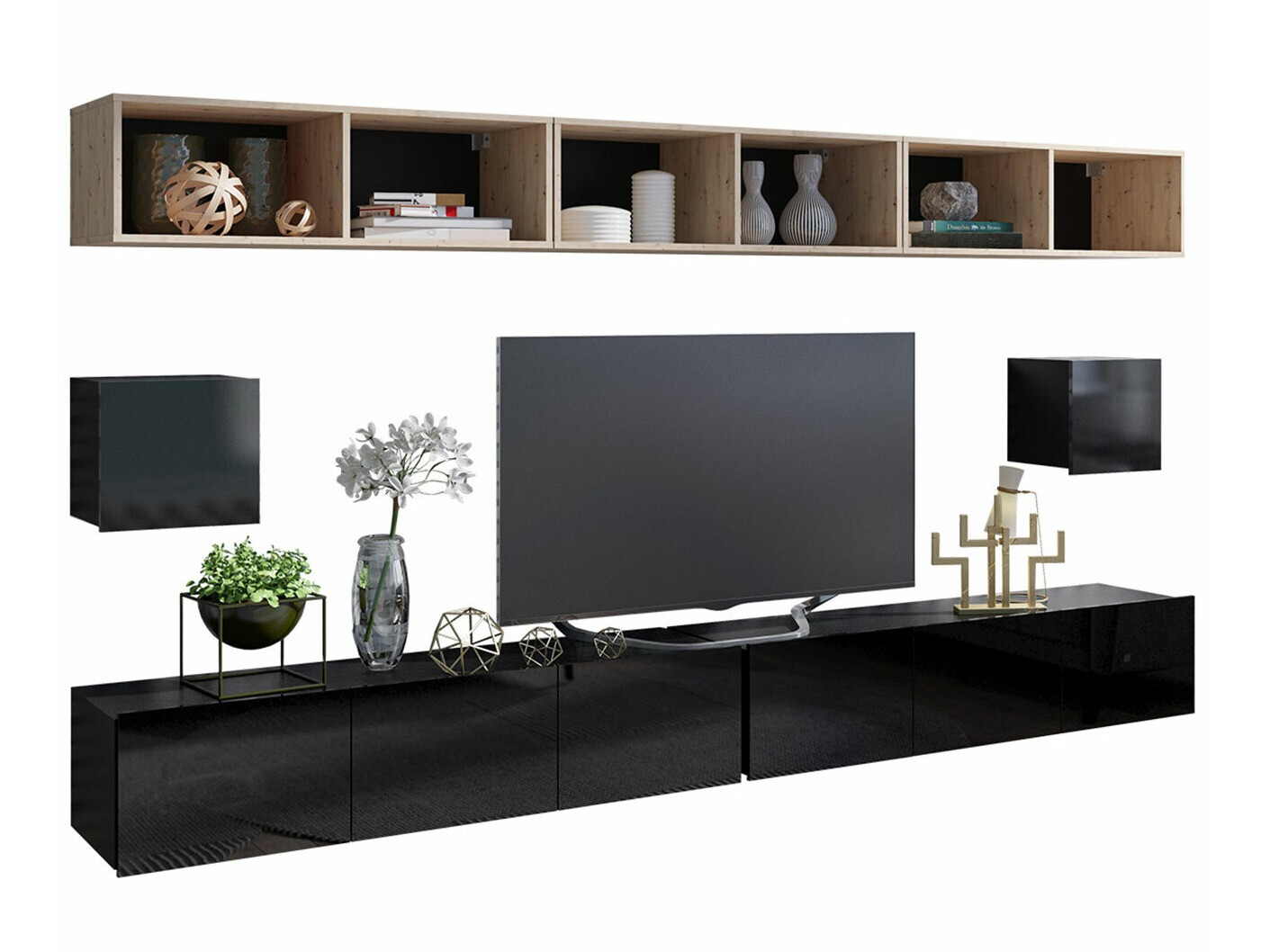 Stofusett Remus XXXIII (Svartur + Svart háglans + Artisan-eik)