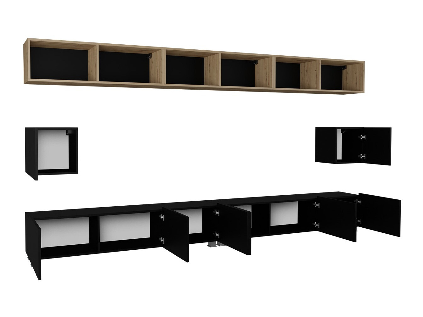 Stofusett Remus XXXIII (Svartur + Svart háglans + Artisan-eik)