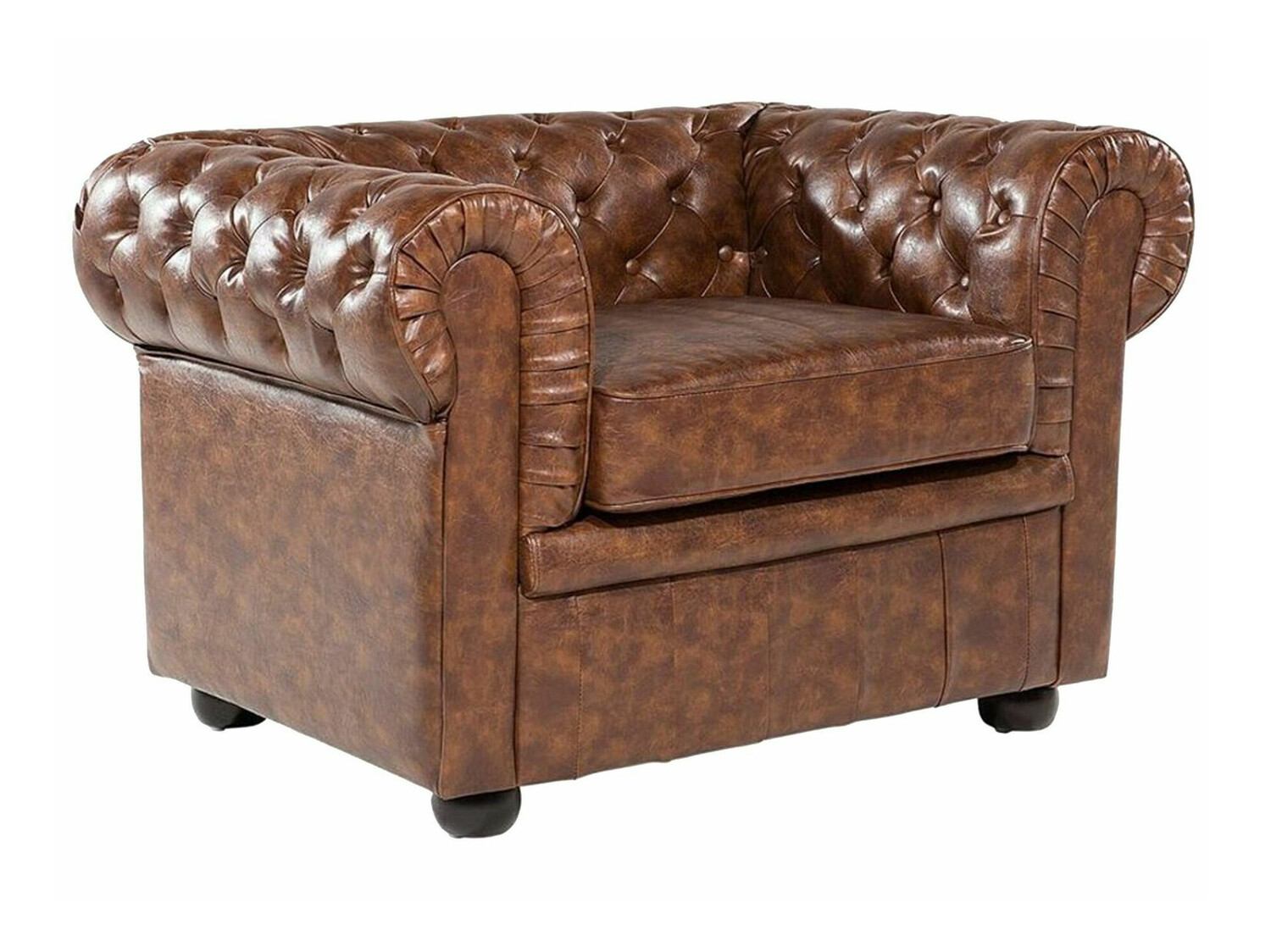 Chesterfield-hægindastóll Cirdoro 105 (Brúnn)