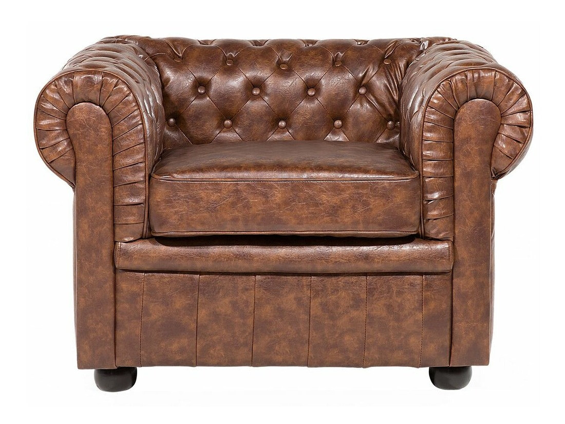Chesterfield-hægindastóll Cirdoro 105 (Brúnn)