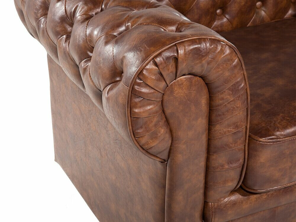 Chesterfield-hægindastóll Cirdoro 105 (Brúnn)