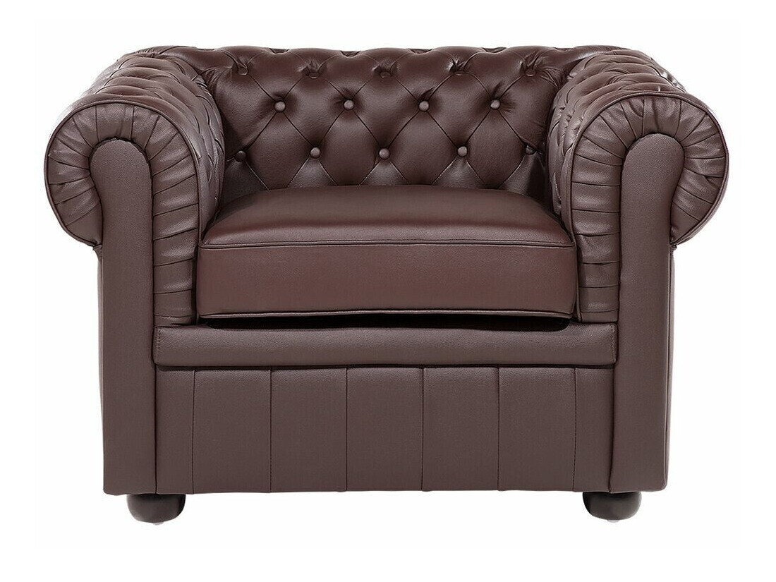 Chesterfield-hægindastóll Cirdoro 105 (Dökkbrúnn)