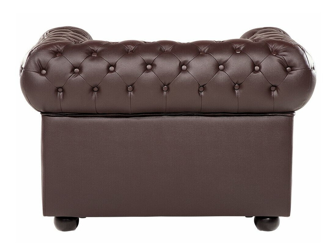 Chesterfield-hægindastóll Cirdoro 105 (Dökkbrúnn)