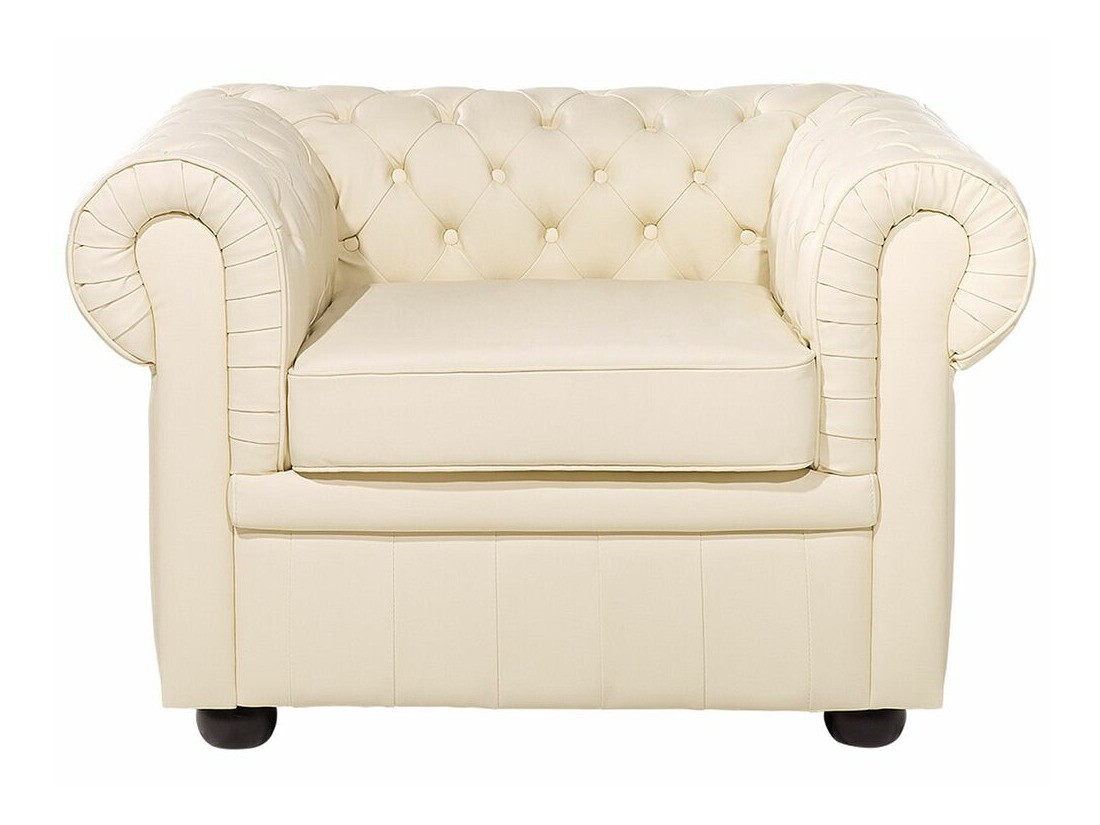 Chesterfield-hægindastóll Cirdoro 105 (Rjómalitur)