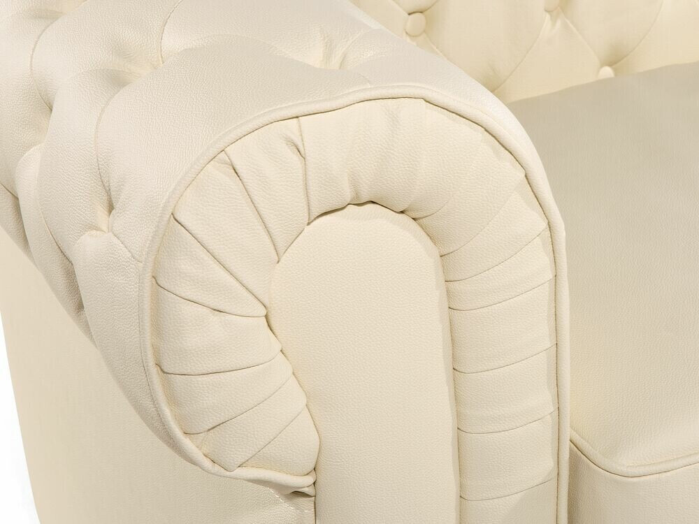 Chesterfield-hægindastóll Cirdoro 105 (Rjómalitur)