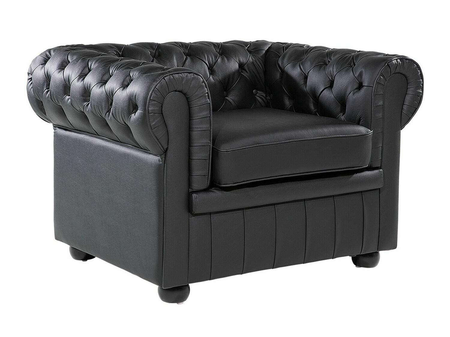 Chesterfield-hægindastóll Cirdoro 105 (Svartur)