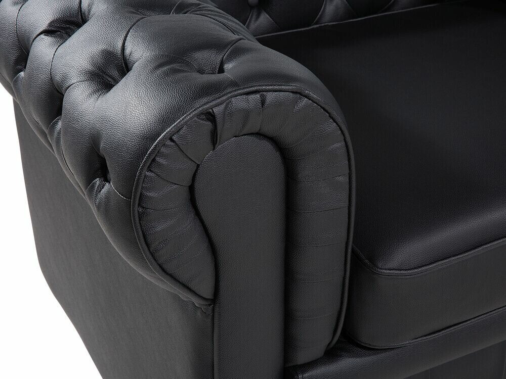 Chesterfield-hægindastóll Cirdoro 105 (Svartur)