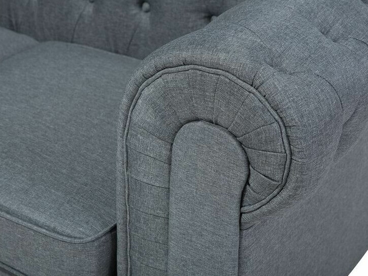 Chesterfield-hornsófi Cirdoro 109 (Grár)