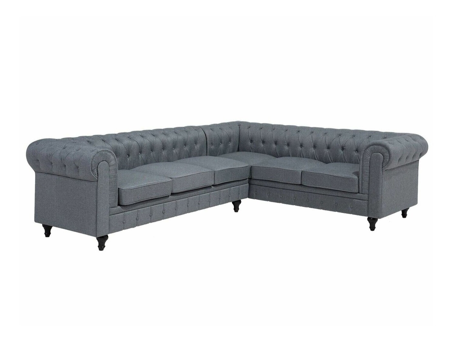 Chesterfield-hornsófi Cirdoro 109 (Grár)