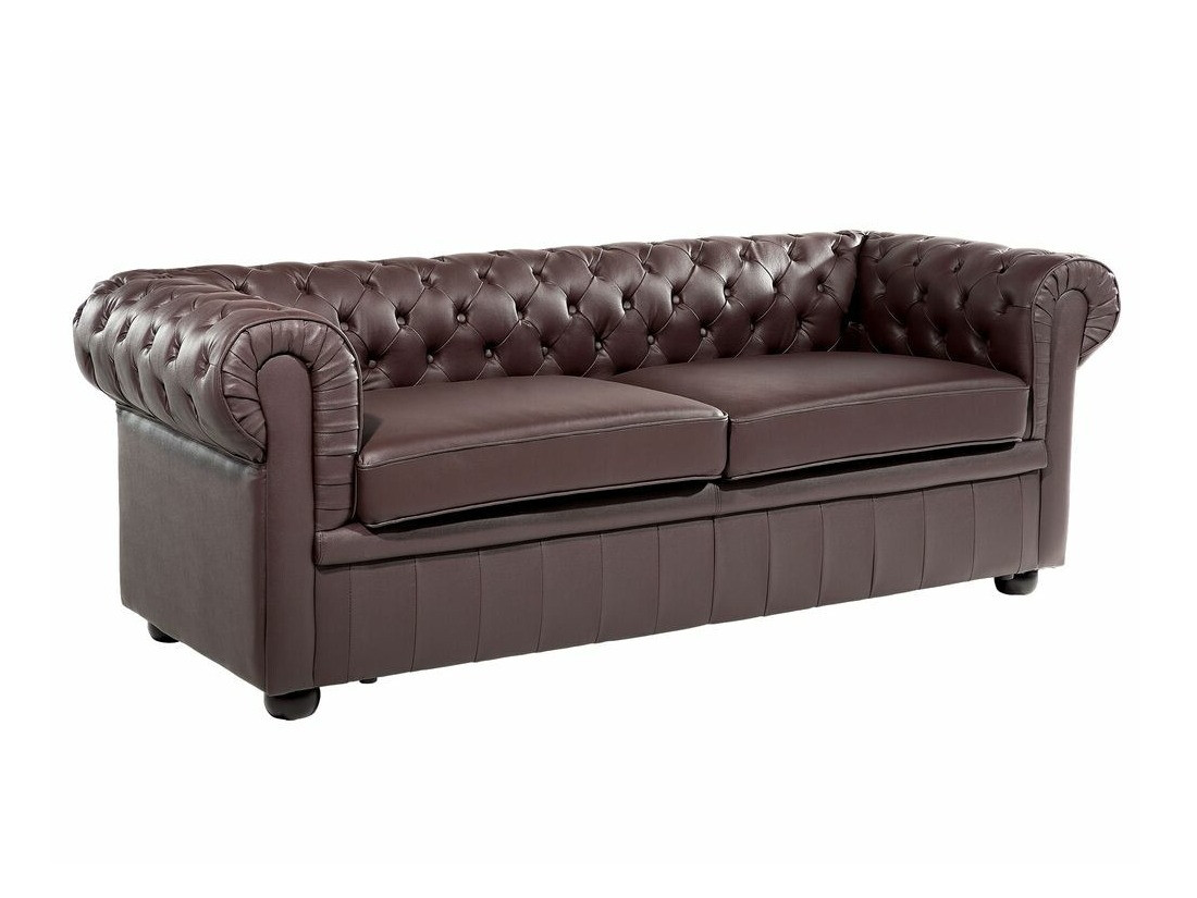 Chesterfield-bólstrað húsgagnasett Cirdoro 112 (Dökkbrúnn)