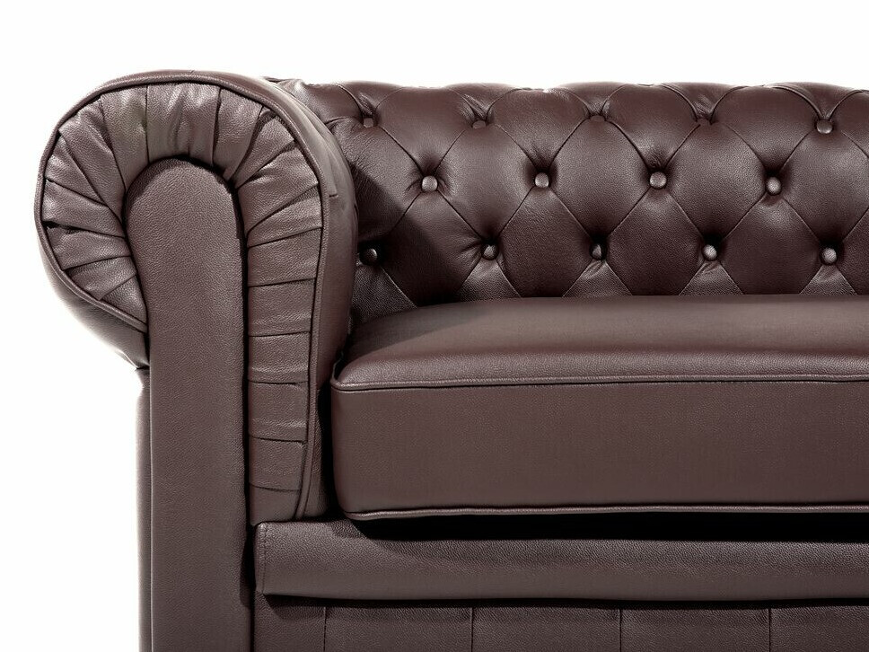 Chesterfield-bólstrað húsgagnasett Cirdoro 112 (Dökkbrúnn)
