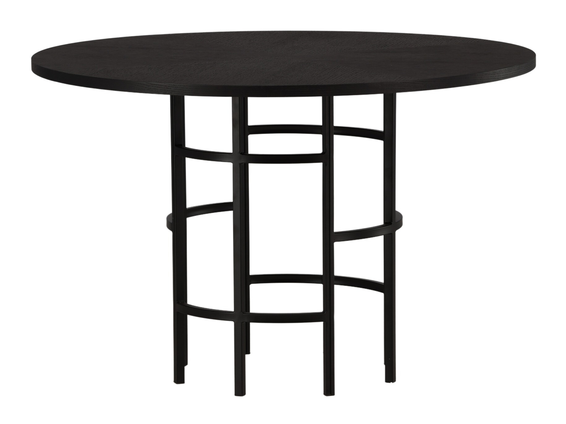Borðstofusett Dallas 4143 (Brúnn + Svartur)