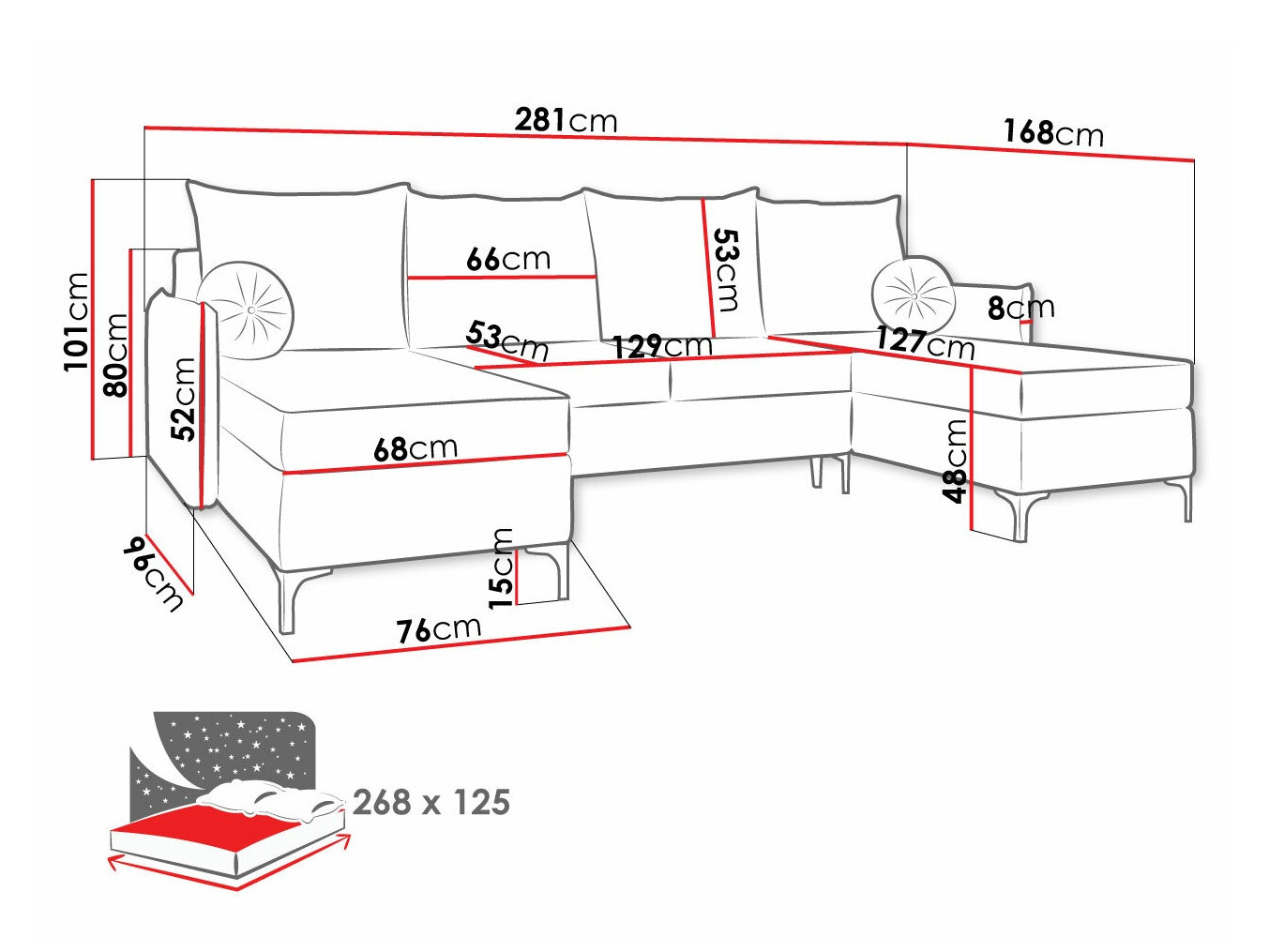 Horn­sófi Clovis 111 (Manila 33)