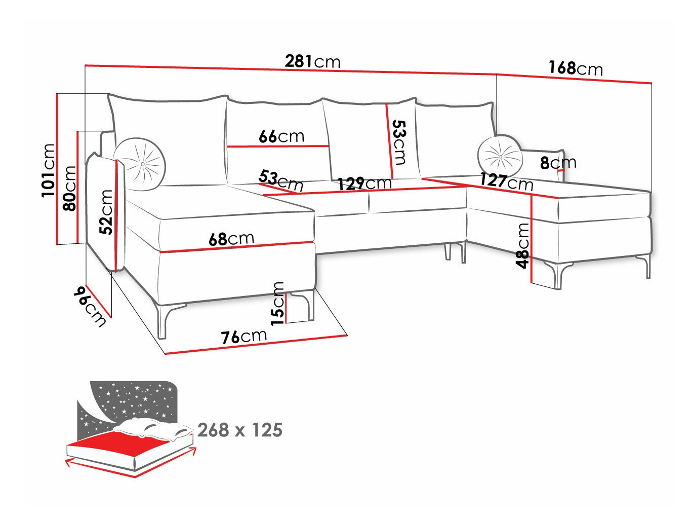 Horn­sófi Clovis 111 (Manila 35)