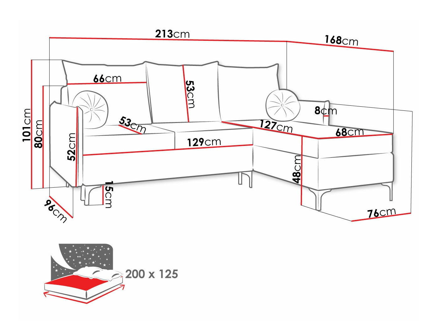 Horn­sófi Clovis 112 (Manila 19)