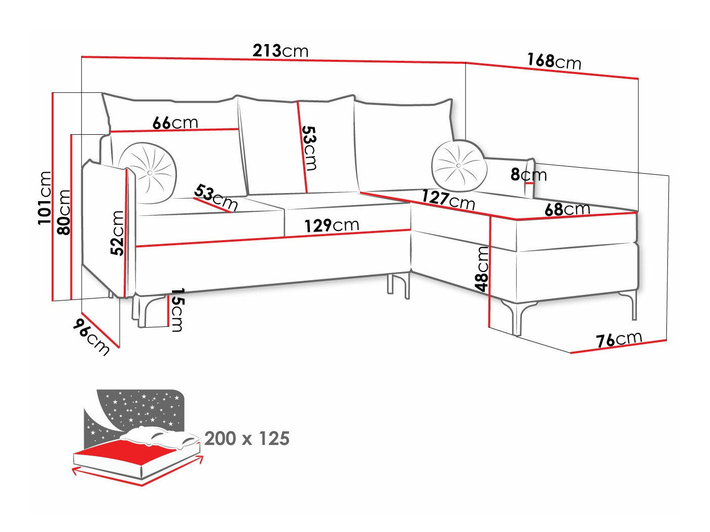 Horn­sófi Clovis 112 (Manila 19)