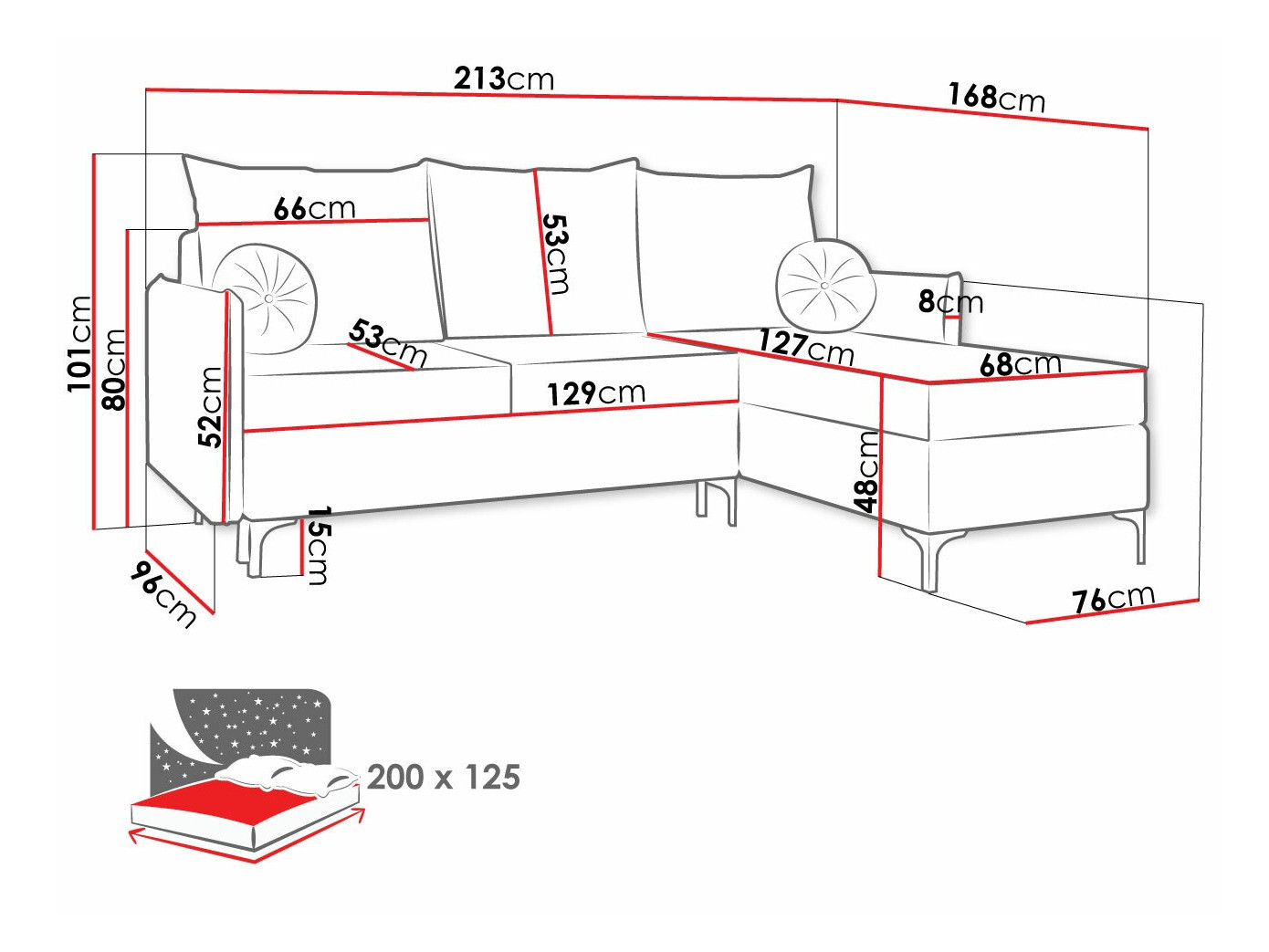 Horn­sófi Clovis 112 (Manila 25)