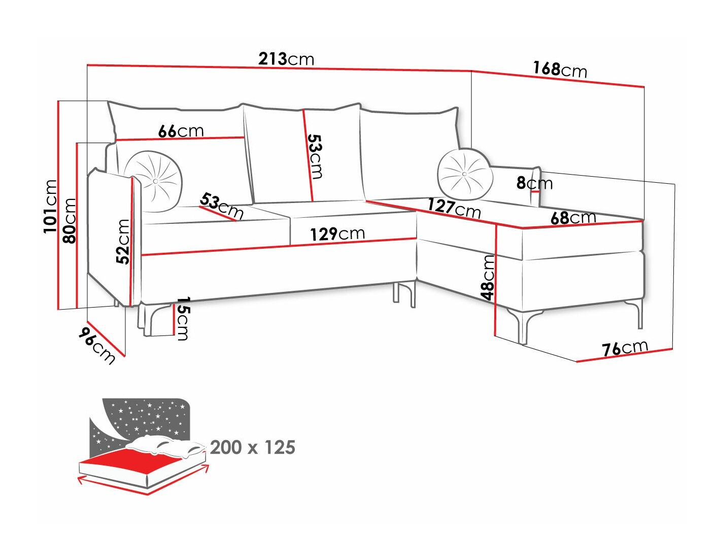 Horn­sófi Clovis 112 (Manila 29)