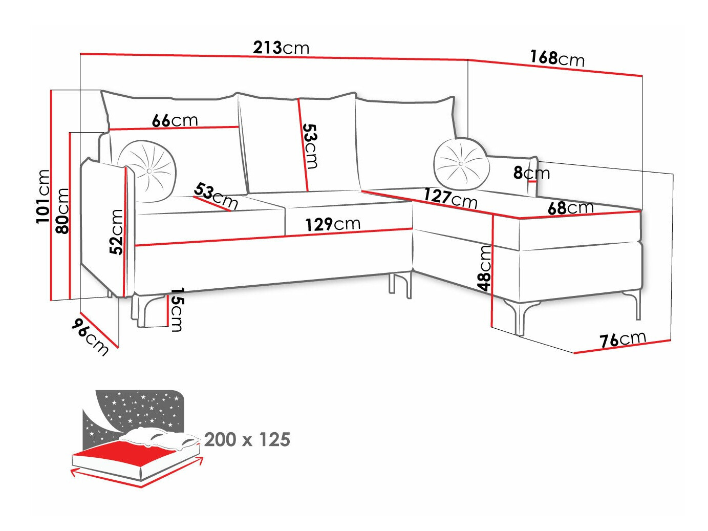 Horn­sófi Clovis 112 (Manila 35)