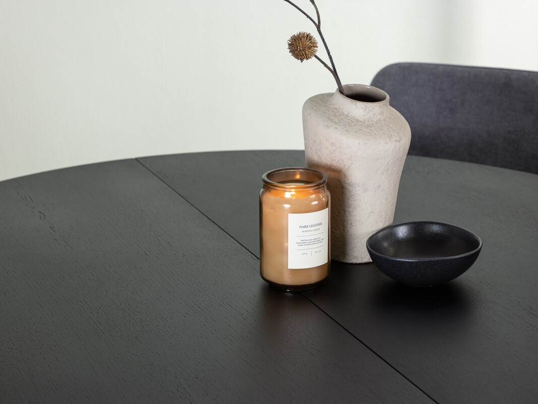 Borðstofusett Dallas 4335 (Svartur + Dökkgrár)