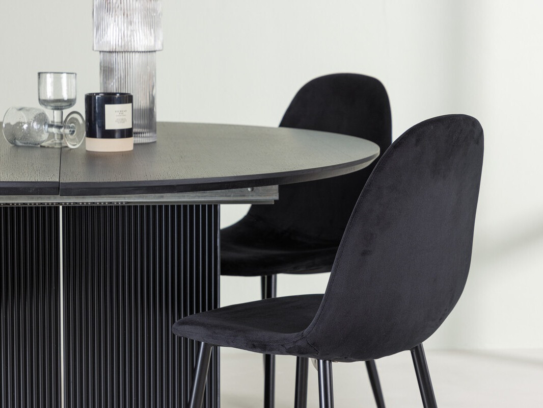 Borðstofusett Dallas 4287 (Svartur)