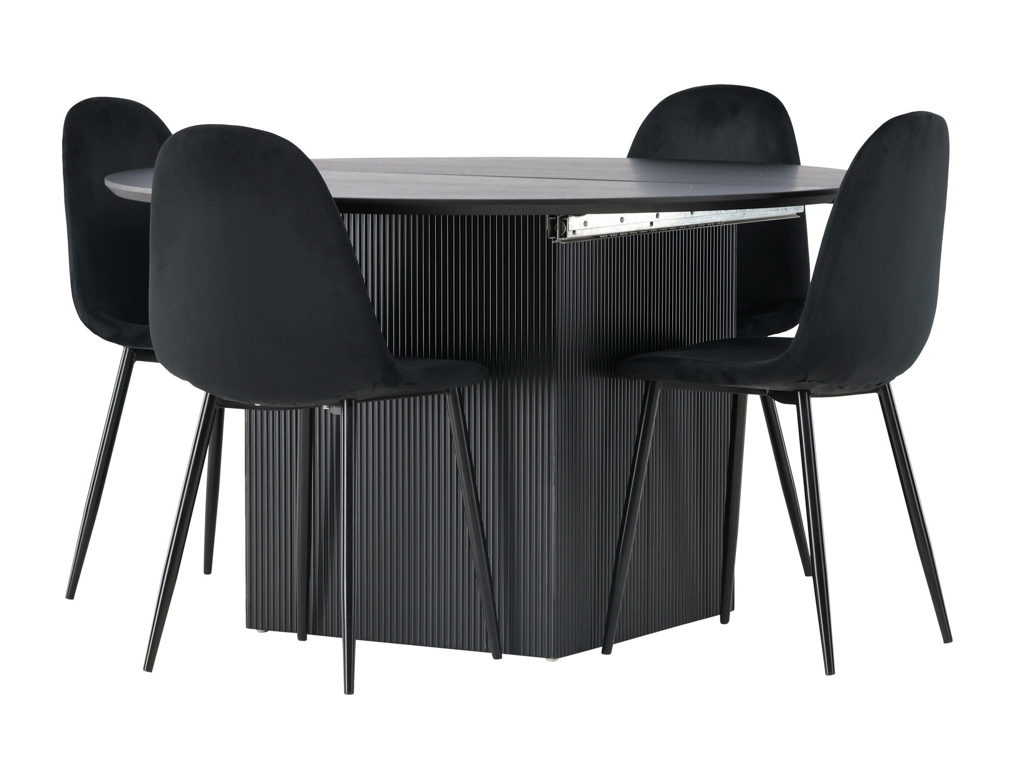 Borðstofusett Dallas 4287 (Svartur)