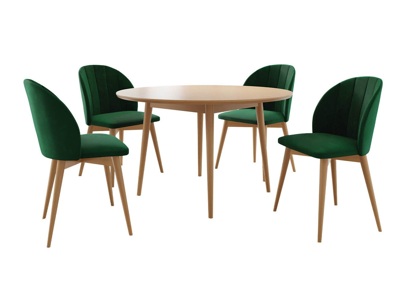 Borðstofusett Racine 127 (Brúnn + Magic Velvet 2225)