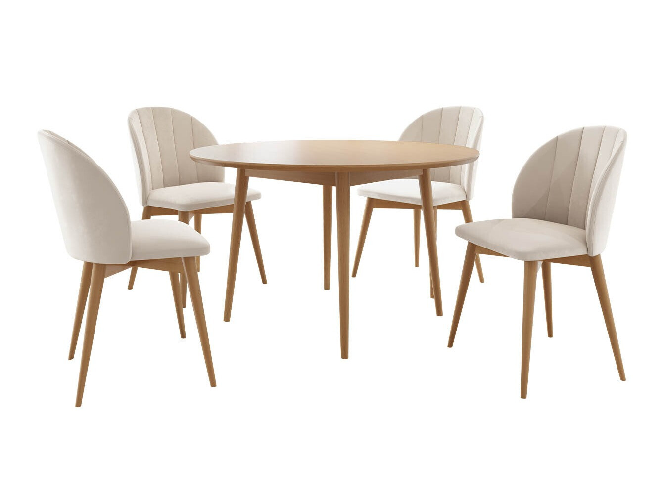Borðstofusett Racine 127 (Brúnn + Magic Velvet 2250)