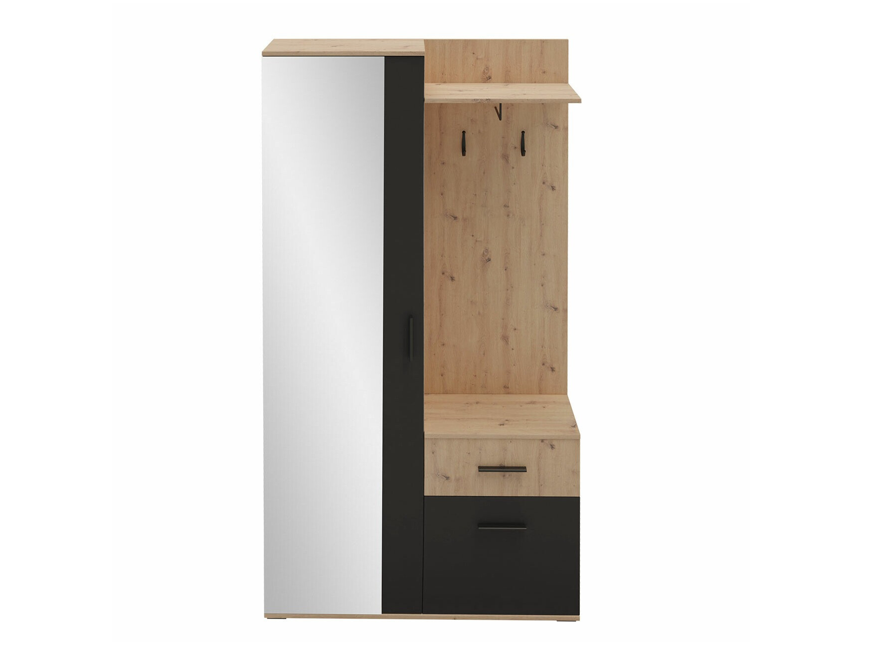 Forstofusett Pavo (Artisan-eik + Svartur)