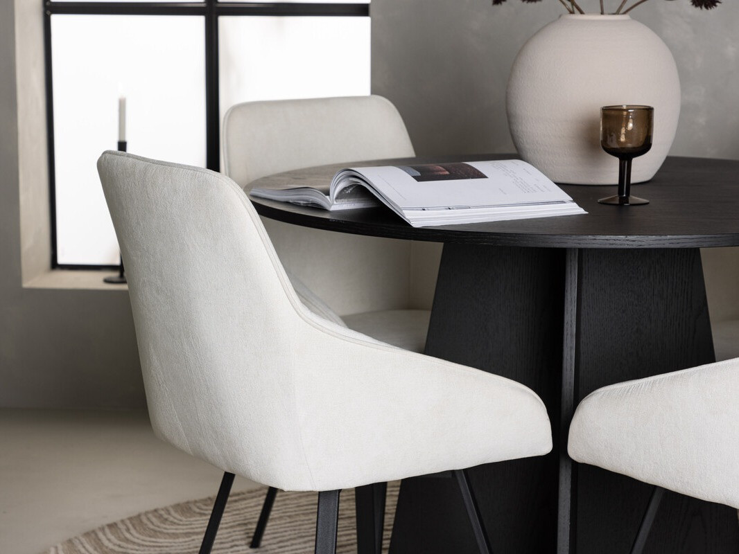 Borðstofusett Dallas 4325 (Beige + Svartur)