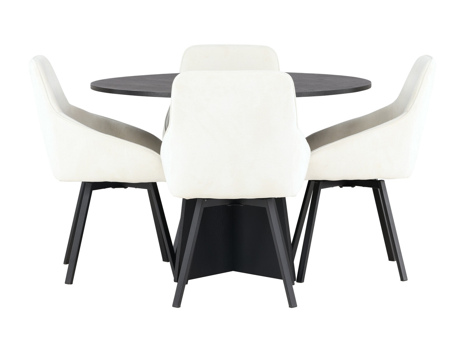 Borðstofusett Dallas 4325 (Beige + Svartur)
