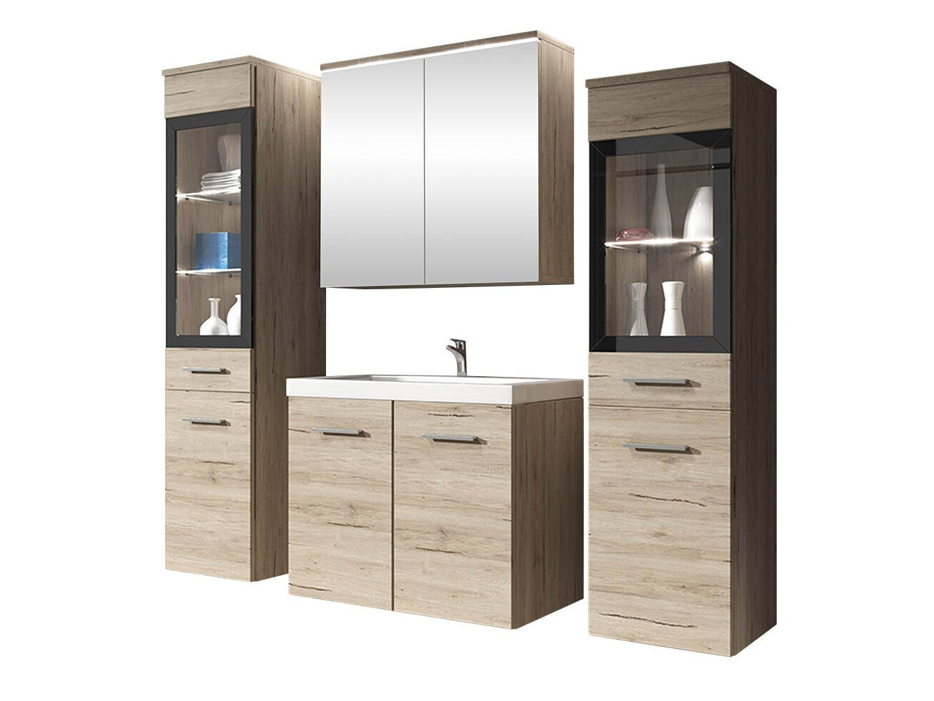 Baðherbergissett Scientia III (San Remo-eik)