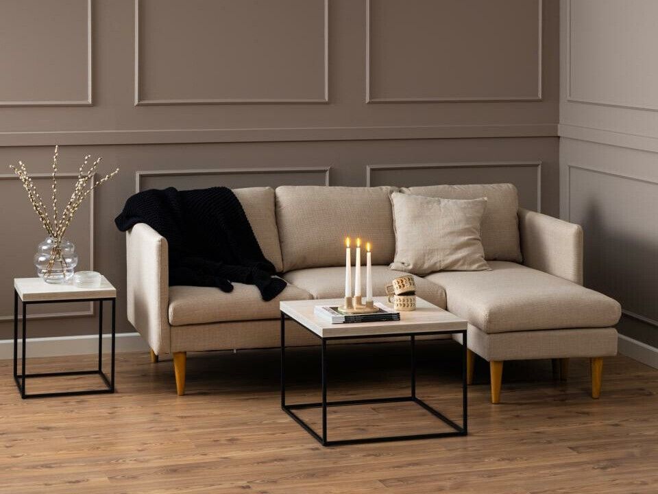 Sófaborð Norsica 768 (Svartur + Beige)