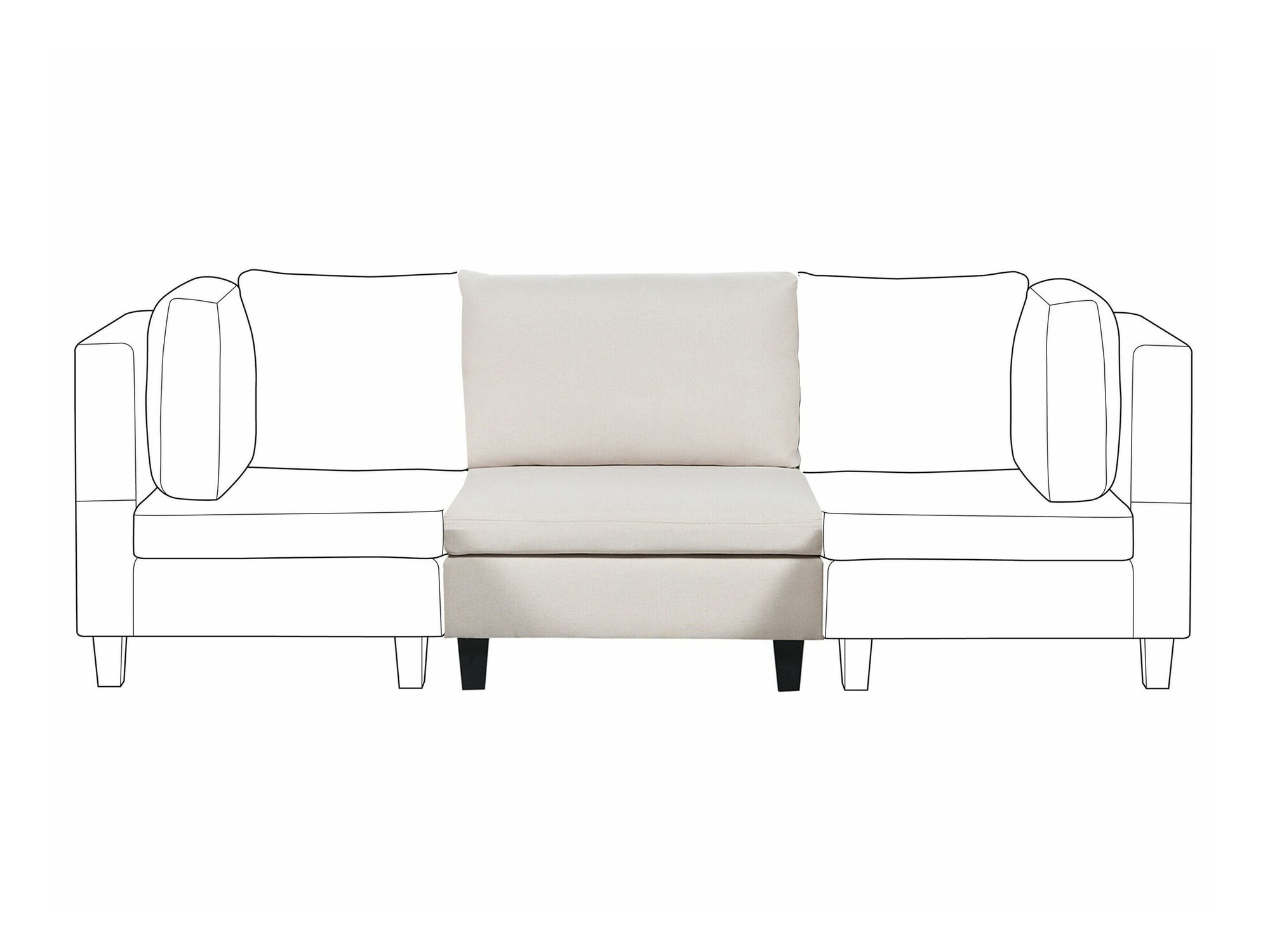 Hægindastóla eining Elbmeli 101 (Beige)