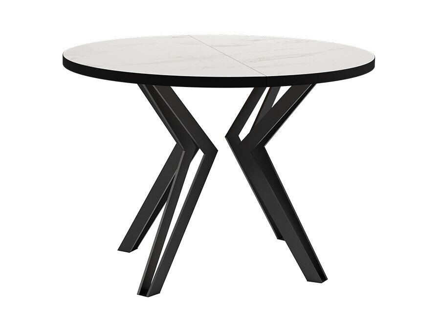 Borð Oswego 111 (Hvítur marmari + Svartur)